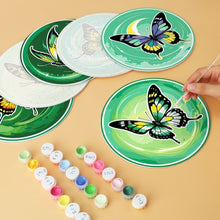 Load image into Gallery viewer, Mini Paint by Numbers Set - Discs Ø20cm (6 pieces) - Emerald Wings