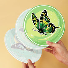 Load image into Gallery viewer, Mini Paint by Numbers Set - Discs Ø20cm (6 pieces) - Emerald Wings