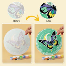 Load image into Gallery viewer, Mini Paint by Numbers Set - Discs Ø20cm (6 pieces) - Emerald Wings
