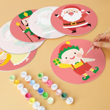 Load image into Gallery viewer, Mini Paint by Numbers Set - Discs Ø20cm (6 pieces) - Christmas Character