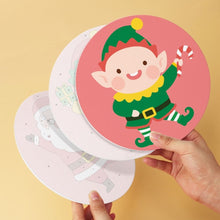 Load image into Gallery viewer, Mini Paint by Numbers Set - Discs Ø20cm (6 pieces) - Christmas Character
