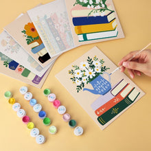 Load image into Gallery viewer, Mini Paint by Numbers Set 15x20cm (6 pieces) - Literary Bouquet