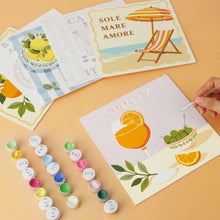 Load image into Gallery viewer, Mini Paint by Numbers Set 20x20cm (6 pieces) - Made in Italy Moments
