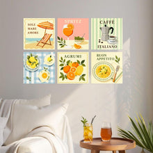 Load image into Gallery viewer, Mini Paint by Numbers Set 20x20cm (6 pieces) - Made in Italy Moments