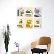 Load image into Gallery viewer, Mini Paint by Numbers Set 15x20cm (6 pieces) - Reading Garden