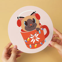 Load image into Gallery viewer, Mini Paint by Numbers Set - Discs Ø20cm (6 pieces) - Cats in Christmas Mugs