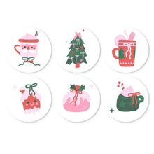 Load image into Gallery viewer, Mini Paint by Numbers Set - Discs Ø20cm (6 pieces) - Sweet Christmas Figured'Art