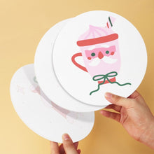 Load image into Gallery viewer, Mini Paint by Numbers Set - Discs Ø20cm (6 pieces) - Sweet Christmas