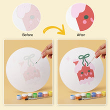 Load image into Gallery viewer, Mini Paint by Numbers Set - Discs Ø20cm (6 pieces) - Sweet Christmas