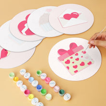 Load image into Gallery viewer, Mini Paint by Numbers Set - Discs Ø20cm (6 pieces) - Love Notes