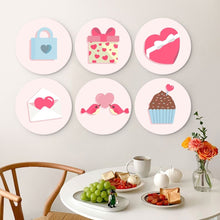 Load image into Gallery viewer, Mini Paint by Numbers Set - Discs Ø20cm (6 pieces) - Love Notes