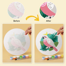 Load image into Gallery viewer, Mini Paint by Numbers Set - Discs Ø20cm (6 pieces) - Colourful Wings