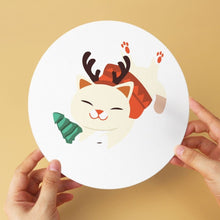 Load image into Gallery viewer, Mini Paint by Numbers Set - Discs Ø20cm (6 pieces) - Festive Critter