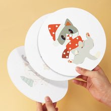 Load image into Gallery viewer, Mini Paint by Numbers Set - Discs Ø20cm (6 pieces) - Festive Critter