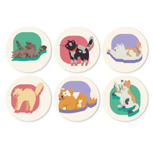 Load image into Gallery viewer, Mini Paint by Numbers Set - Discs Ø20cm (6 pieces) - Cat Portrait Figured'Art