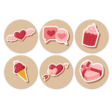 Load image into Gallery viewer, Mini Paint by Numbers Set - Discs Ø20cm (6 pieces) - Love Icons Figured'Art