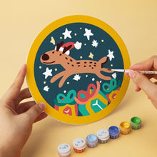 Load image into Gallery viewer, Mini Paint by Numbers Set - Discs Ø20cm (6 pieces) - Colourful Christmas