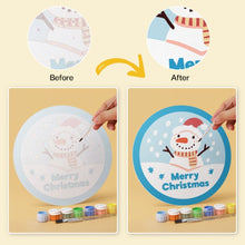 Load image into Gallery viewer, Mini Paint by Numbers Set - Discs Ø20cm (6 pieces) - Colourful Christmas