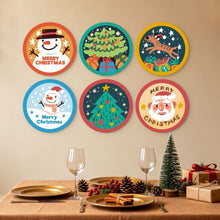 Load image into Gallery viewer, Mini Paint by Numbers Set - Discs Ø20cm (6 pieces) - Colourful Christmas
