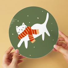 Load image into Gallery viewer, Mini Paint by Numbers Set - Discs Ø20cm (6 pieces) - Cat's Christmas Corner
