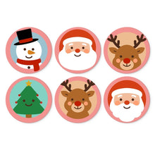 Load image into Gallery viewer, Mini Paint by Numbers Set - Discs Ø20cm (6 pieces) - Christmas in Blush Figured'Art