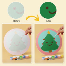 Load image into Gallery viewer, Mini Paint by Numbers Set - Discs Ø20cm (6 pieces) - Christmas in Blush