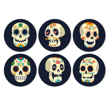 Load image into Gallery viewer, Mini Paint by Numbers Set - Discs Ø20cm (6 pieces) - Día de los Muertos Figured'Art