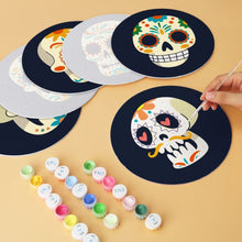 Load image into Gallery viewer, Mini Paint by Numbers Set - Discs Ø20cm (6 pieces) - Día de los Muertos