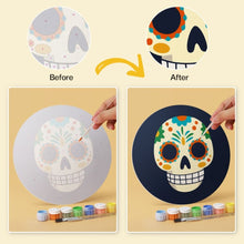 Load image into Gallery viewer, Mini Paint by Numbers Set - Discs Ø20cm (6 pieces) - Día de los Muertos