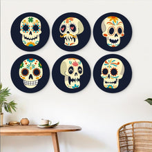 Load image into Gallery viewer, Mini Paint by Numbers Set - Discs Ø20cm (6 pieces) - Día de los Muertos