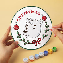 Load image into Gallery viewer, Mini Paint by Numbers Set - Discs Ø20cm (6 pieces) - Vintage Merry Stamps