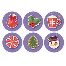 Load image into Gallery viewer, Mini Paint by Numbers Set - Discs Ø20cm (6 pieces) - Purple Christmas Set Figured'Art