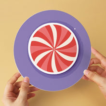 Load image into Gallery viewer, Mini Paint by Numbers Set - Discs Ø20cm (6 pieces) - Purple Christmas Set