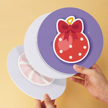 Load image into Gallery viewer, Mini Paint by Numbers Set - Discs Ø20cm (6 pieces) - Purple Christmas Set