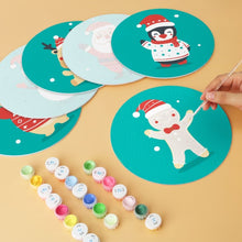 Load image into Gallery viewer, Mini Paint by Numbers Set - Discs Ø20cm (6 pieces) - Turquoise Holiday Set 1