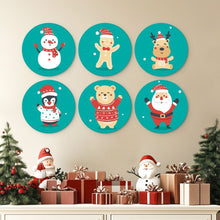 Load image into Gallery viewer, Mini Paint by Numbers Set - Discs Ø20cm (6 pieces) - Turquoise Holiday Set 1
