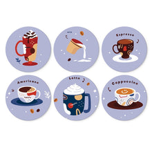 Load image into Gallery viewer, Mini Paint by Numbers Set - Discs Ø20cm (6 pieces) - Lavender Coffee Christmas Figured'Art