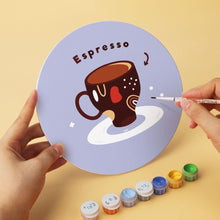 Load image into Gallery viewer, Mini Paint by Numbers Set - Discs Ø20cm (6 pieces) - Lavender Coffee Christmas