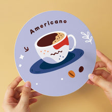 Load image into Gallery viewer, Mini Paint by Numbers Set - Discs Ø20cm (6 pieces) - Lavender Coffee Christmas