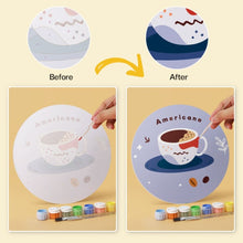 Load image into Gallery viewer, Mini Paint by Numbers Set - Discs Ø20cm (6 pieces) - Lavender Coffee Christmas