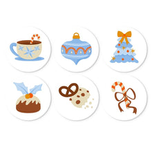 Load image into Gallery viewer, Mini Paint by Numbers Set - Discs Ø20cm (6 pieces) - Refined Christmas Icons Figured'Art