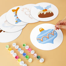 Load image into Gallery viewer, Mini Paint by Numbers Set - Discs Ø20cm (6 pieces) - Refined Christmas Icons