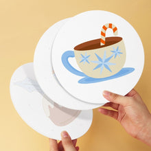 Load image into Gallery viewer, Mini Paint by Numbers Set - Discs Ø20cm (6 pieces) - Refined Christmas Icons
