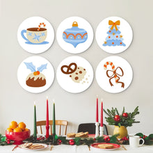 Load image into Gallery viewer, Mini Paint by Numbers Set - Discs Ø20cm (6 pieces) - Refined Christmas Icons