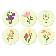 Load image into Gallery viewer, Mini Paint by Numbers Set - Discs Ø20cm (6 pieces) - Gentle Petal Figured'Art