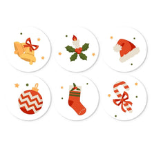 Load image into Gallery viewer, Mini Paint by Numbers Set - Discs Ø20cm (6 pieces) - Scarlet Christmas Figured'Art