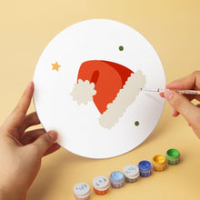Load image into Gallery viewer, Mini Paint by Numbers Set - Discs Ø20cm (6 pieces) - Scarlet Christmas