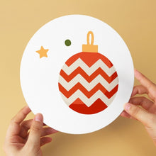 Load image into Gallery viewer, Mini Paint by Numbers Set - Discs Ø20cm (6 pieces) - Scarlet Christmas