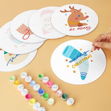 Load image into Gallery viewer, Mini Paint by Numbers Set - Discs Ø20cm (6 pieces) - Cosy Winter Mode