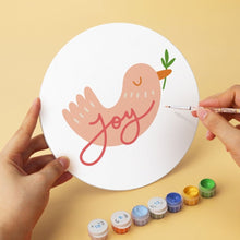 Load image into Gallery viewer, Mini Paint by Numbers Set - Discs Ø20cm (6 pieces) - Cosy Winter Mode